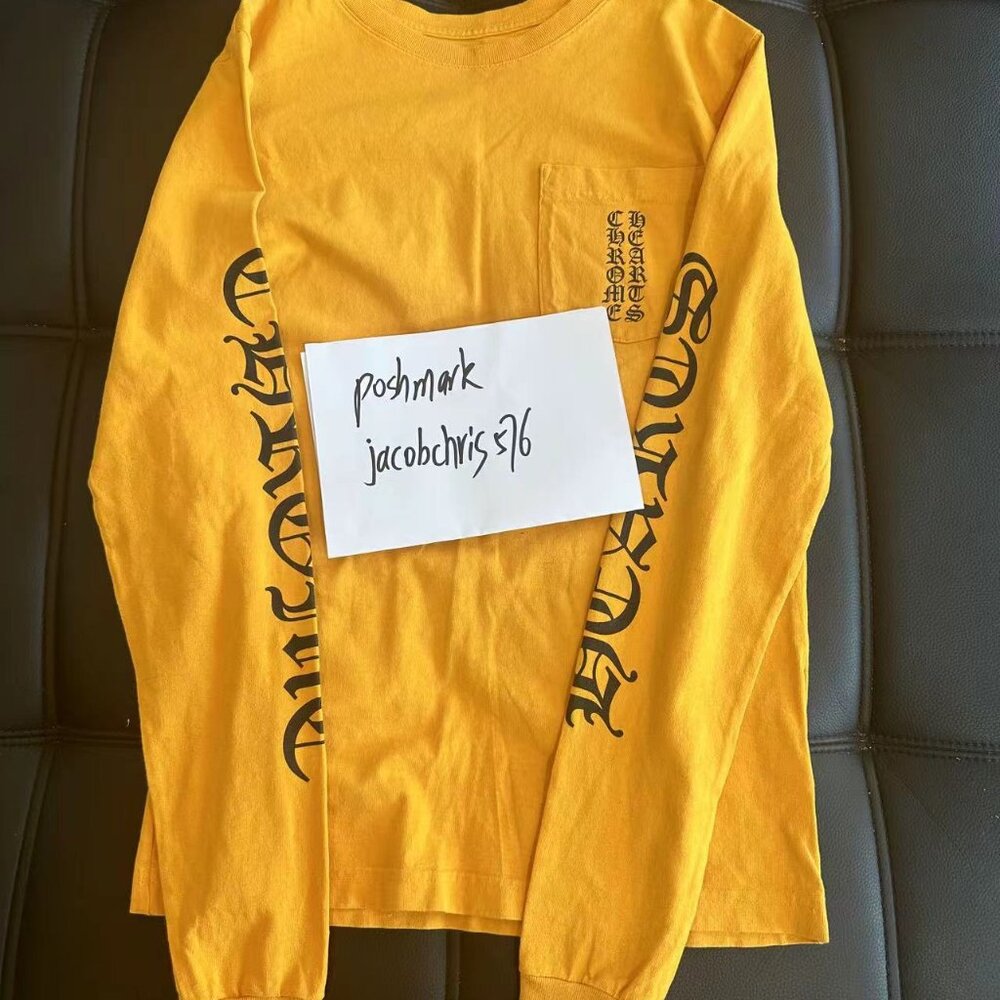 Chrome Hearts Yellow Long Sleeve Shirts Size XS